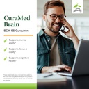 Terry Naturally CuraMed Brain - Dietary Supplement to Support Clarity & Focus - Brain Health Supplement with Curcumin & Turmeric Essential Oil to Aid Concentration - 60 Softgels (2 Pack) 4