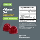 Viteey Vitamin B6 Gummies - Energy, Nerve & Mood Support - B6 Vitamins 100mg - Vegan, Gluten Free, GMO Free - 120 Count 5