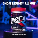 GHOST Legend All Out Pre-Workout Powder, Blue Raspberry - 20 Servings - Pre-Workout Supplement for Men & Women - Energy & Pumps - Caffeine, L-Citrulline, & Beta Alanine Blend - Sugar Free 3