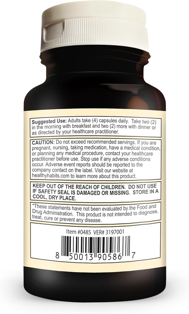 Healthy Habits StrictionBP Bottle 120 Veg Capsules 5