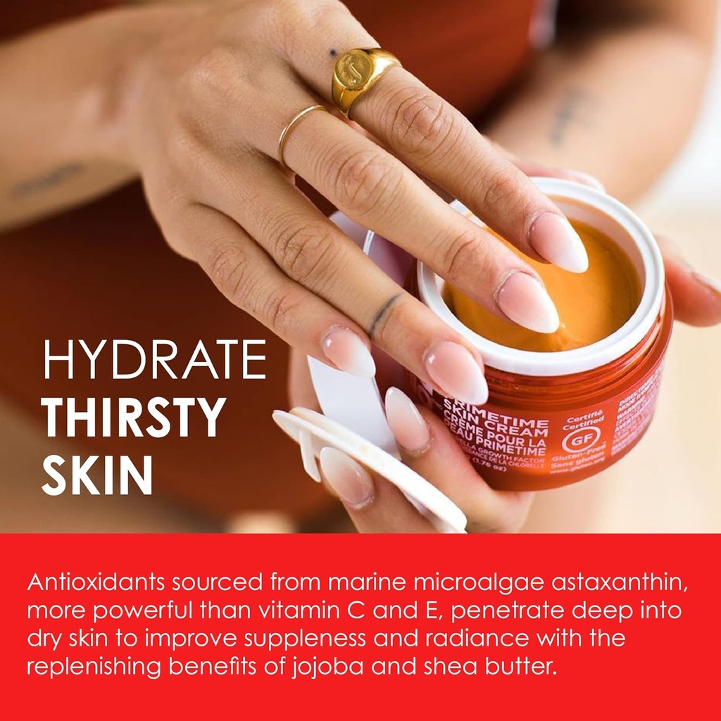 Sun Chlorella Astarella Primetime Cream Astaxanthin Face Moisturizer Deep Hydration Boost, Natural Skin Care, Helps Restore Balance & Reduce the Look of Fine Lines & Wrinkles - Paraben Free - 1.76oz 5