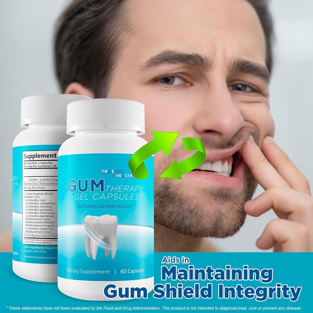 Gum Therapy Gel Capsules - Our Best Gum & Teeth Support Probiotic - Oral Dental Probiotics Gum Health Supplements - Gum & Teeth Probiotic - Our Best Oral Probiotics for Teeth and Gums - Gum Supplement 6