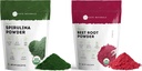Kate Naturals Organic Spirulina Powder and Beet Root Powder Bundle 2