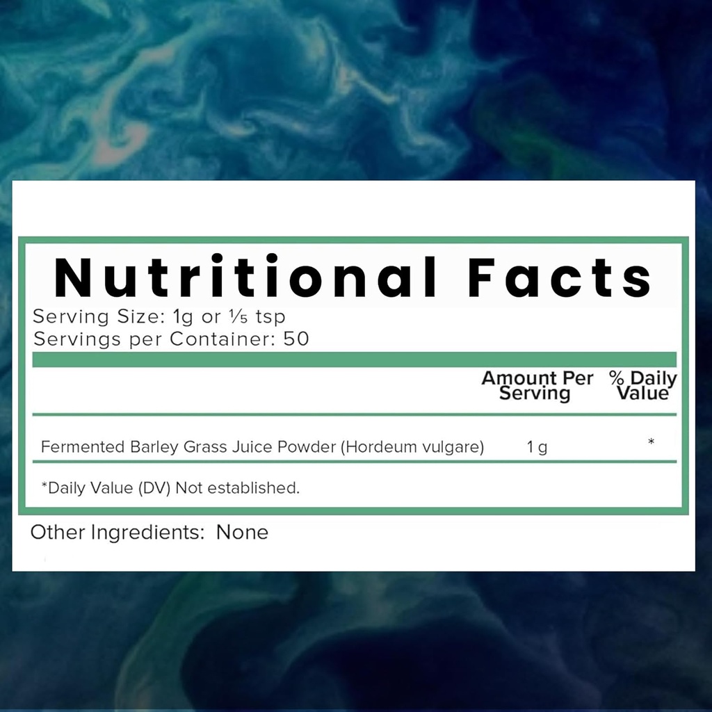 Holistic Bin Organic Barley Grass Juice Powder - 100% Pure USDA Organic - Fermented with 35 Probiotic Strains - Nutrient-Dense Green Superfood for Smoothies - Supports Digestion - 30 Day Supply (50g) 4