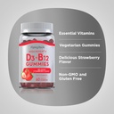Piping Rock Vitamin D3 and B12 Gummies | 60 Count | Supplement for Women and Men | High Potency | Strawberry Flavor | Vegetarian, Non-GMO, Gluten Free 5
