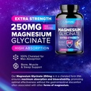 Magnesium Glycinate 250mg - High Absorption Chelated Magnesium Supplement - 100% Pure Magnesium Glycinate - Stress, Sleep, Heart, and Muscle Health Support - Non-GMO, Vegan, Gluten-Free (120 Tablets) 4