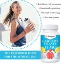 15mg L Methylfolate (5-MTHF)- Active Folic Acid-Enriched with Vitamins B6 and B12-60 Vegetarian Capsules - Non-GMO, Gluten-Free 5