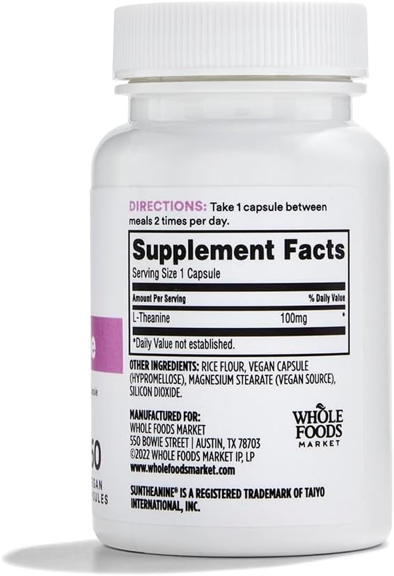 Whole Foods Market, L-Theanine 100mg, 60 ct (Pack of 2) 3