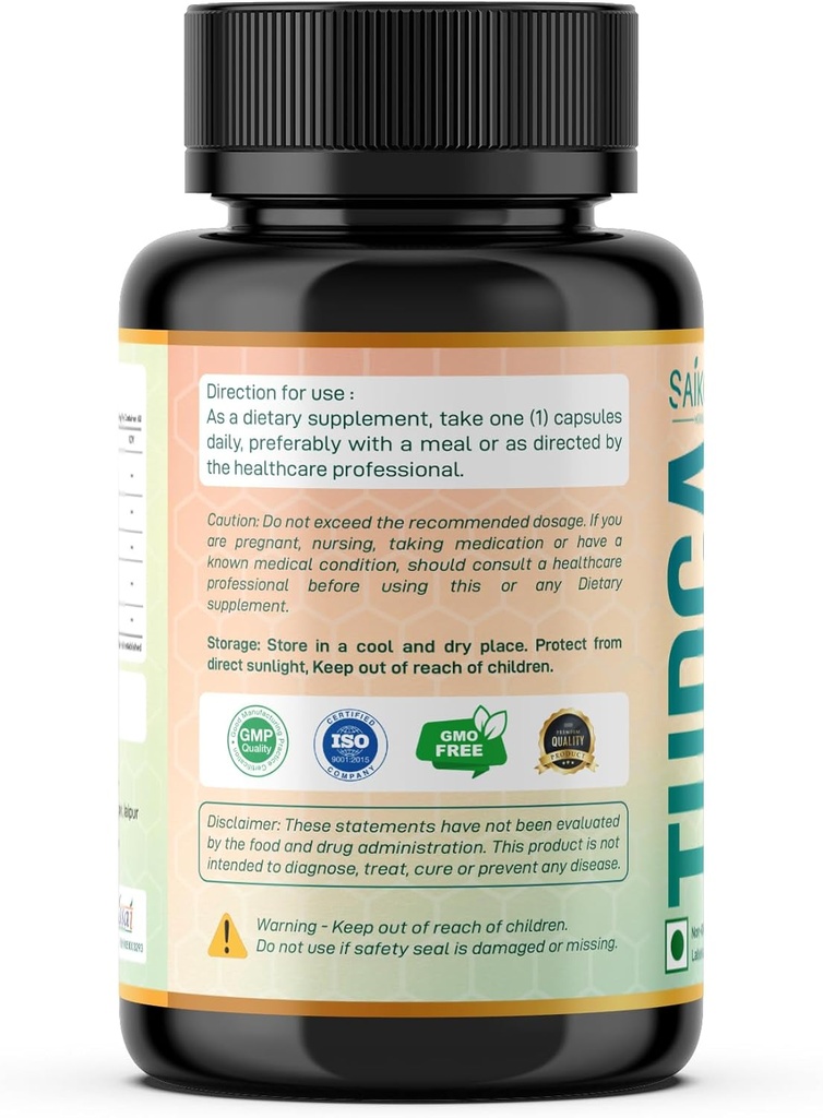 TUDCA (Tauroursodeoxycholic Acid) 750mg - 5 in 1 with Milk Thistle, Ashwagandha, Dandelion and Ginseng - 60 Servings 6