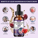 (2 Pack) Magnesium Glycinate Liquid Drops 500mg, with Vitamin B6, Ashwagandha, L - Theanine, Chamomile, Magnesium Glycinate Supplement High Absorption for Sleep, Stress, Energy Mood - Cherry Flavor 6