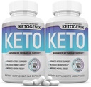 (2 Pack) Ketogenix Keto Pills 1275MG New & Improved Formula Contains Apple Cider Vinegar Extra Virgin Olive Oil Powder Green Tea Leaf 120 Capsules 2