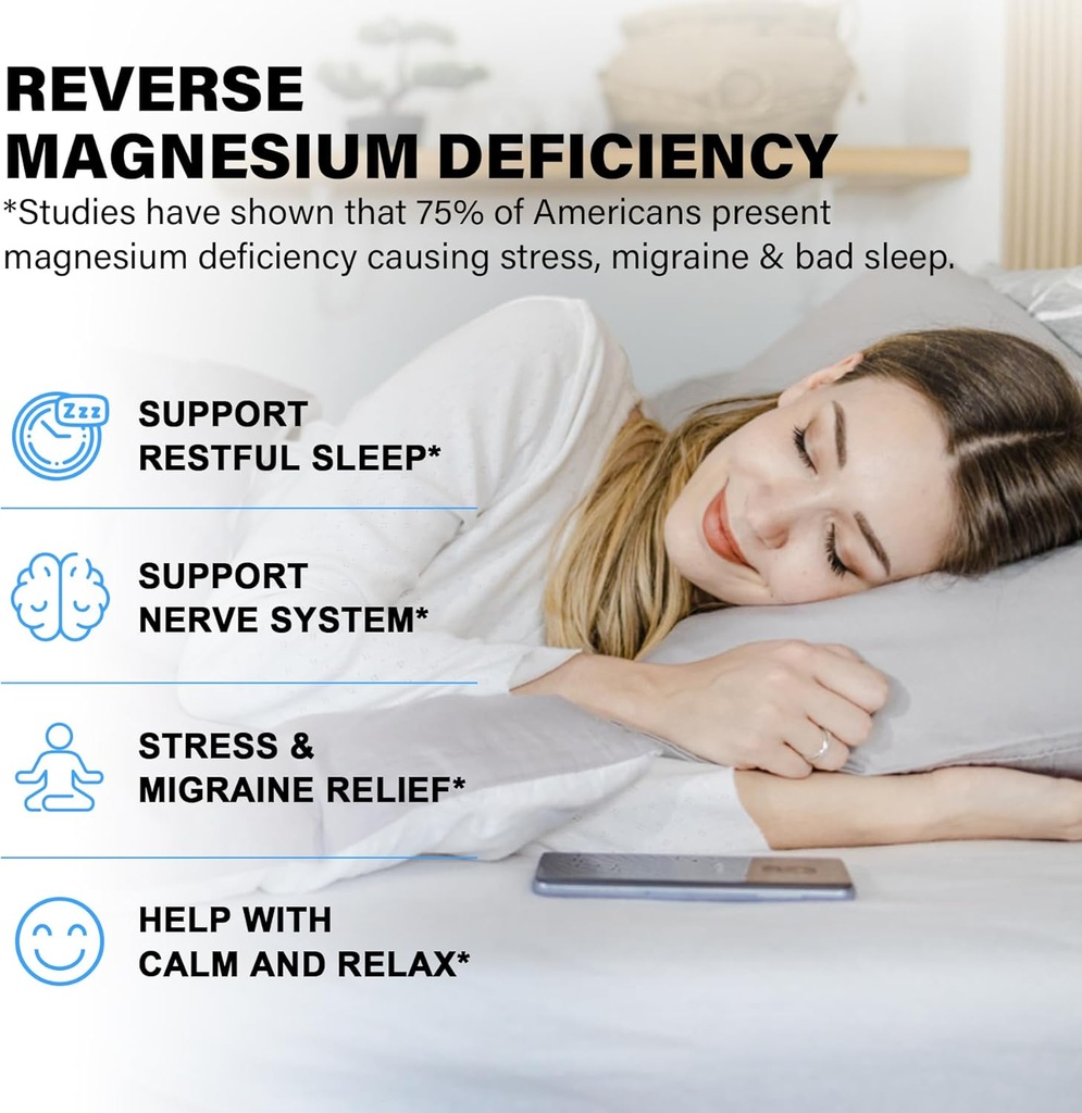 Magnesium Complex Supplement 8 Forms, 500mg Magnesium Glycinate, Malate, Citrate, High Absorption Mg for Calm, Sleep, Mood & Healthy Muscle, Pack of 2, Total 120 Vegan Capsules 4