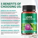 Liver Cleanse Detox & Repair - Health Liver Support Herbal Supplement with Milk Thistle, Burdock, Turmeric Curcumin, Dandelion,and More - 60 Vegan Liquid Phyto-Caps 3