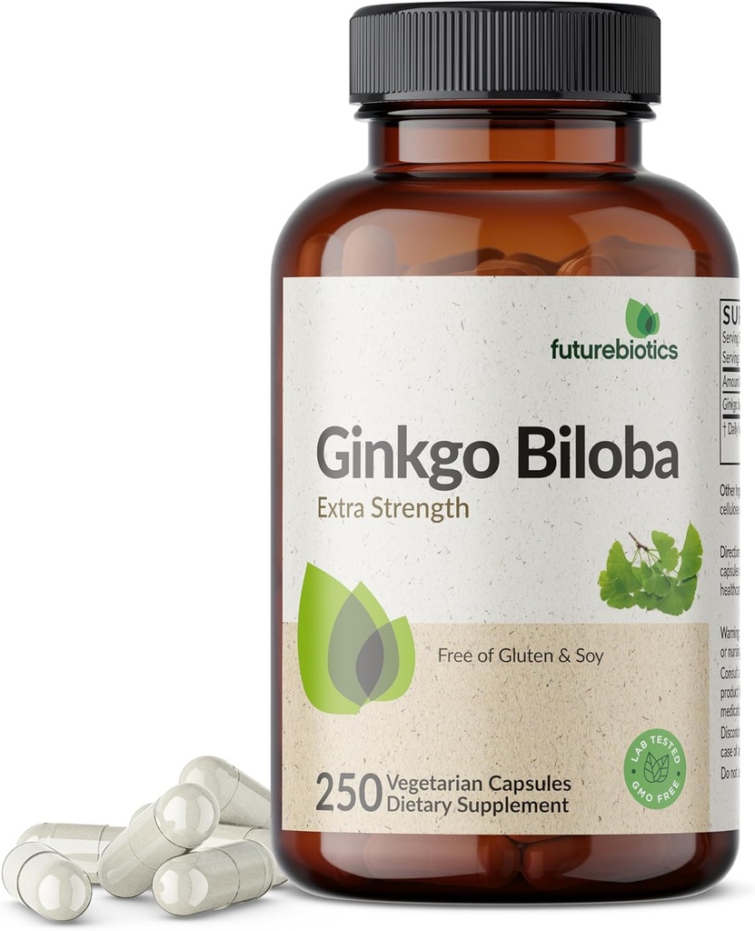 Futurebiotics Ginkgo Biloba Extra Strength Supports Brain Function & Memory Support, 250 Vegetarian Capsules 2