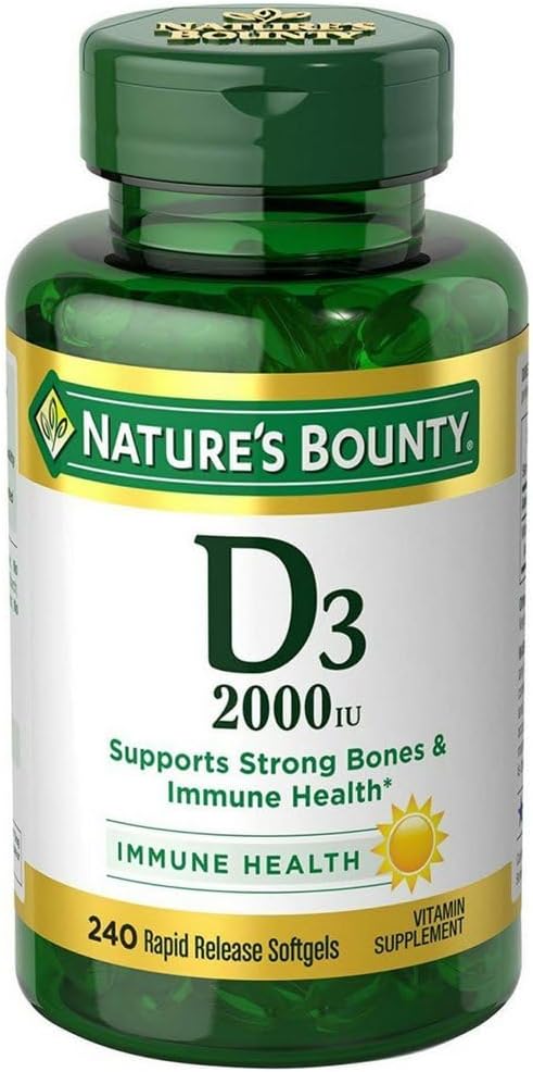 Nature's Bounty D3-2000 IU, 240 Softgels (Pack of 3) 2