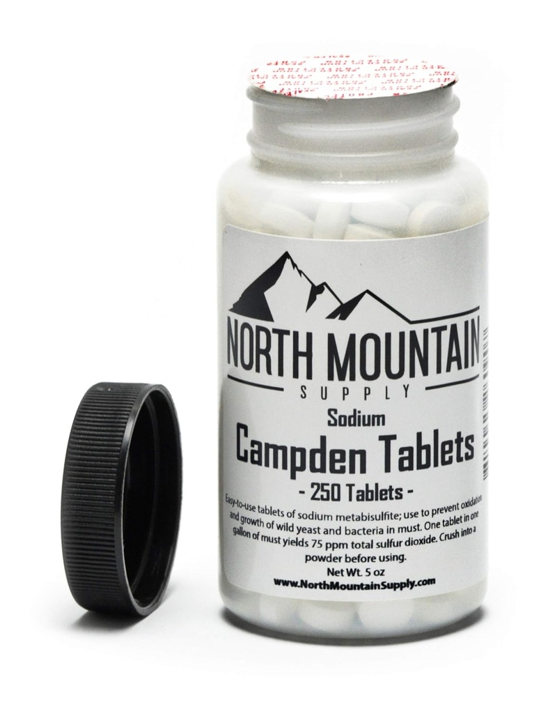 North Mountain Supply Campden Tablets (250 Tablets) & Potassium Sorbate Stabilizer (2 Ounce) Home Wine Making Bundle 4