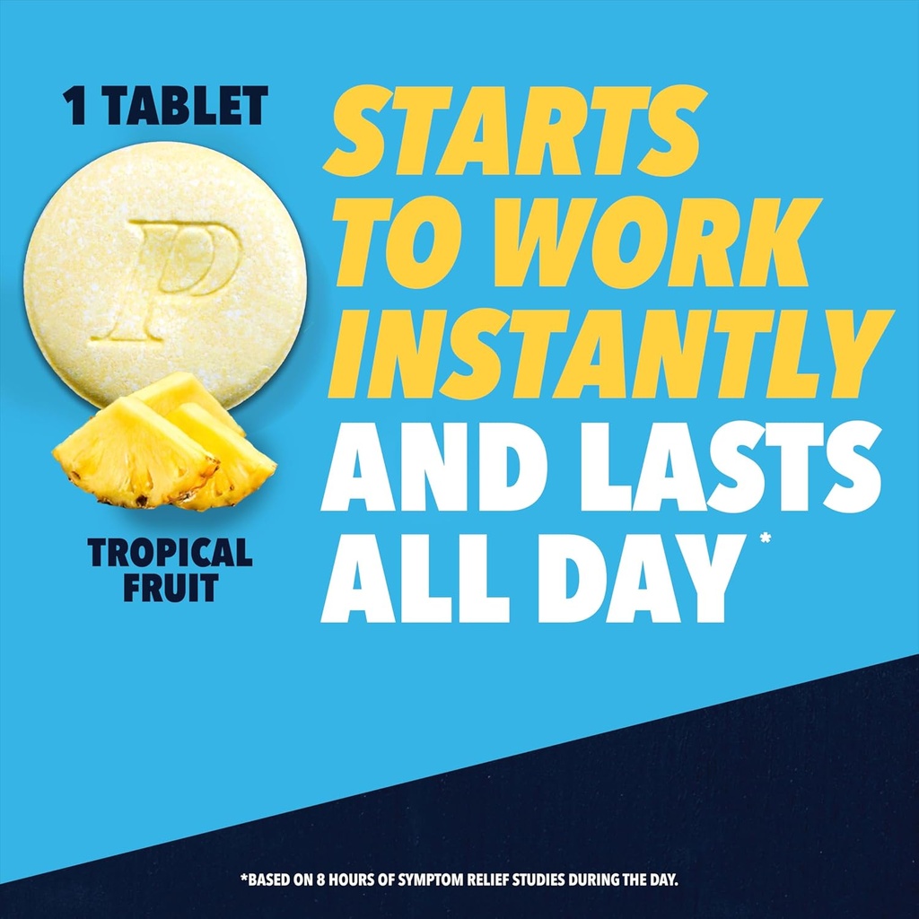 Pepcid Complete Acid Reducer + Antacid for Acid Reflux, 10mg Famotidine, 800mg Calcium Carbonate & 165mg Magnesium Hydroxide per Heartburn Tablet, Antacid Chews, Tropical Fruit, 50 ct 3