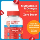 SmartyPants Kids Multivitamin Gummies, Sugar Free: Omega 3 (ALA), Vitamin D3, C, Vitamin B12, B6, A, K & Zinc for Immune Support, Biotin, Erythritol Free, Strawberry Banana, 44 Count (22 Day Supply) 3