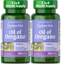 Puritan's Pride Oil of Oregano 150mg, Traditional Herbal Immune Support, 180 Rapid Release Softgels, Pack of 2 2