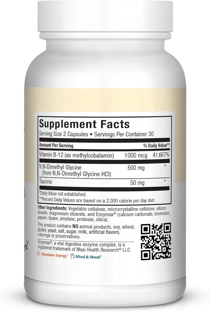 Maxi Health, Maxi Methyl DMG Plus, 60 Capsules 3