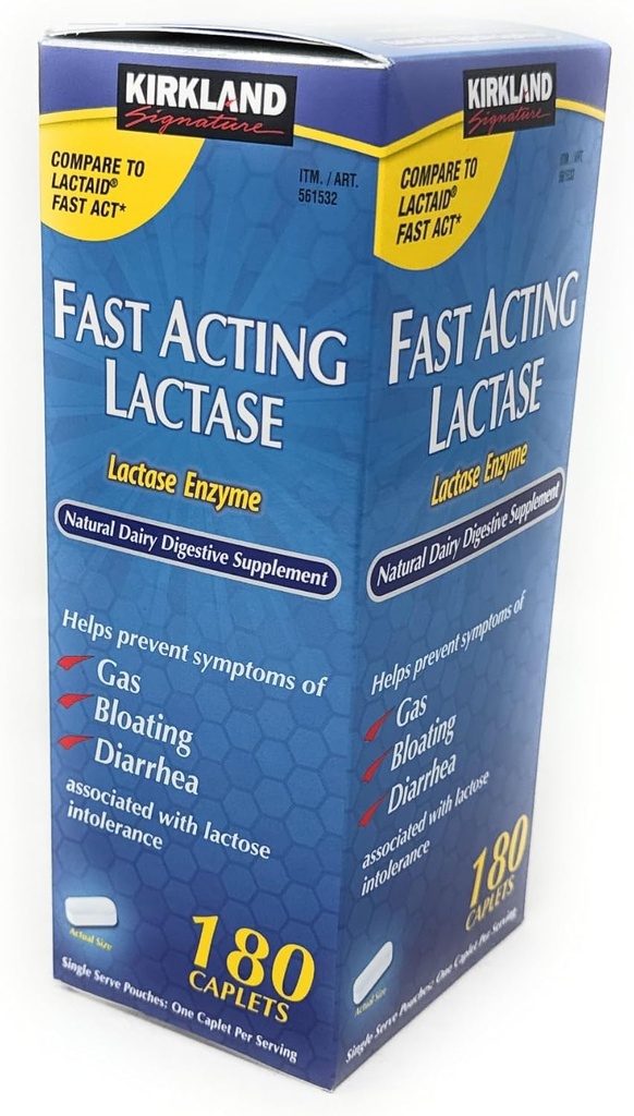 Kirkland Signature Fast Acting Lactase - 180 Caplets 3