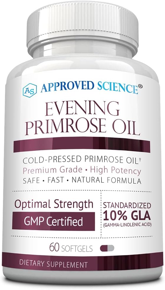 Approved Science Evening Primrose Oil - Maximum Strength - Cold Pressed - 10% GLA - Hormonal Balance, Skin and Heart Health - 60 Softgels - All Natural 2