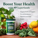 Greens First Original Greens Powder - 49 Superfoods - Organic Fruits & Veggies - Prebiotics, Probiotics & Digestive Enzymes - Antioxidant Smoothie - Dairy Free, Vegan & Non-GMO (Mint, 30 Servings) 4