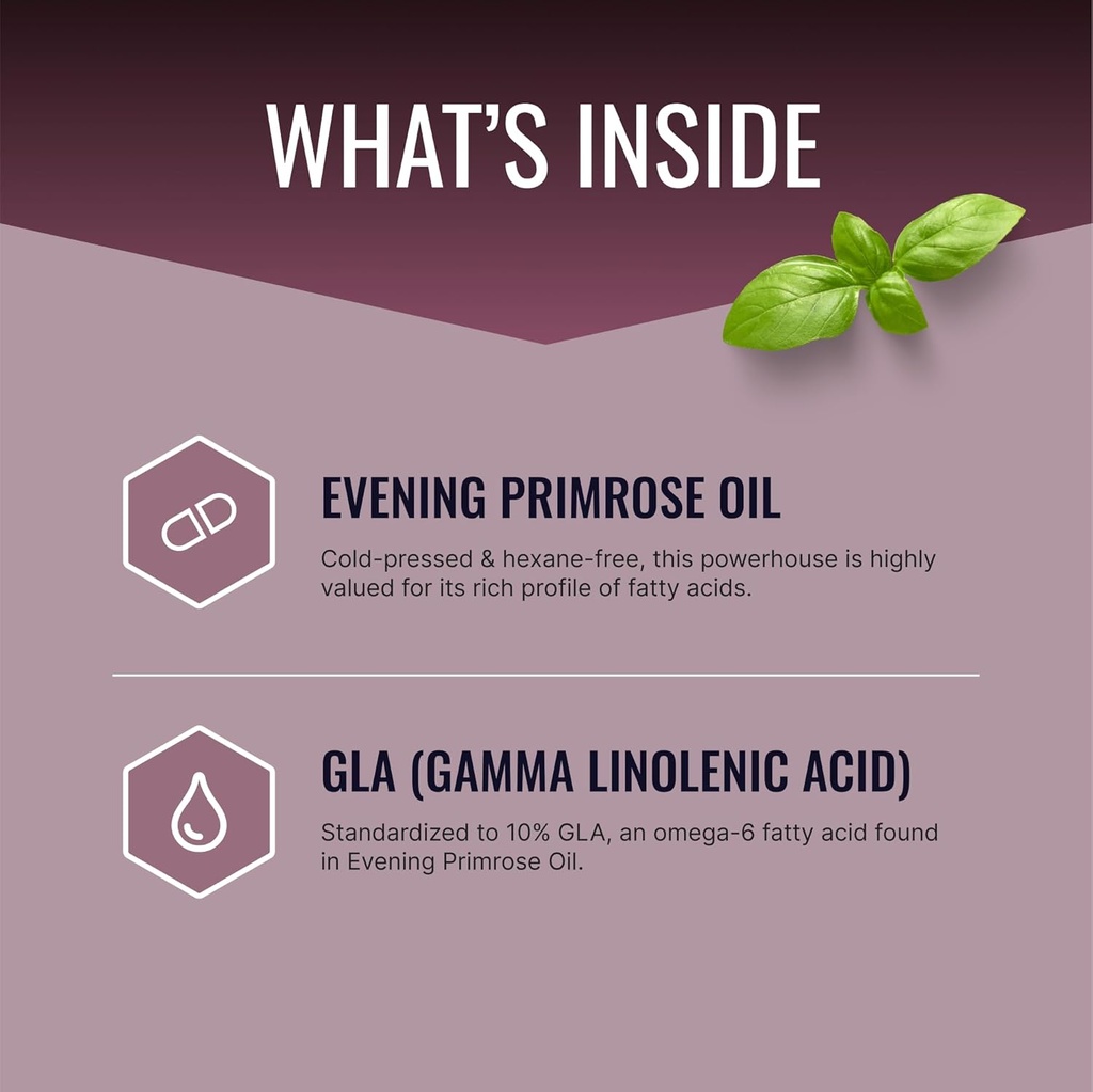 Approved Science Evening Primrose Oil - Maximum Strength - Cold Pressed - 10% GLA - Hormonal Balance, Skin and Heart Health - 60 Softgels - All Natural 3