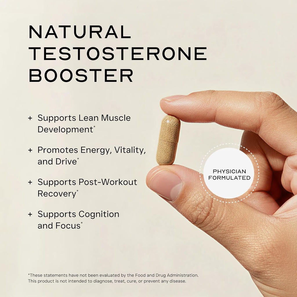 LEAN Nutra Testosterone Booster for Men – Natural Vegan Supplement with Tongkat Ali, DHEA, Maca Root, Tribulus, Horny Goat Weed, Zinc, Boron, D-Aspartic Acid – Boost Strength, Energy, Muscle – 90 Caps 3