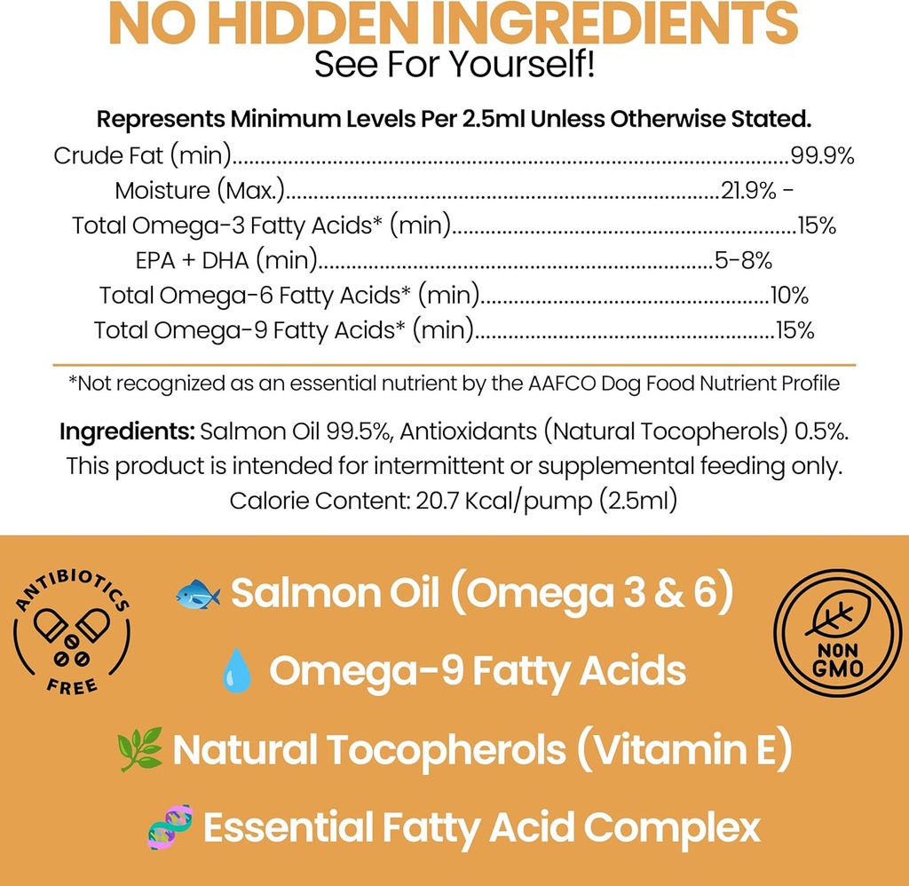 Salmon Oil for Dogs and Cats, 32 oz - Omega-Rich Supplement for Healthy Skin & Coat, Joint & Immune Support - All-Natural Fish Oil Liquid - Premium Pet Care, Made in USA 4