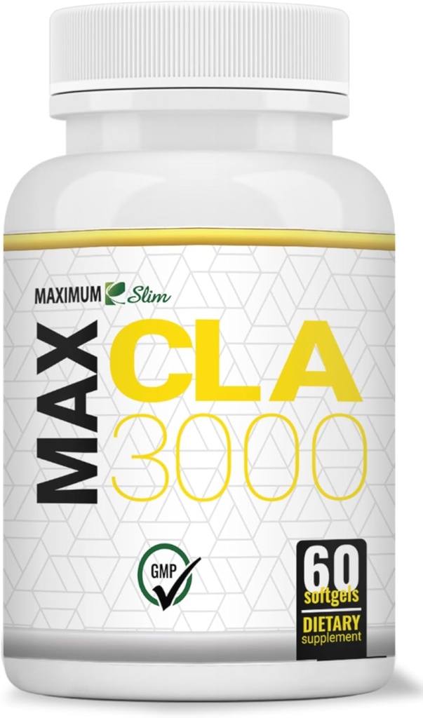 Maximum Slim MAX CLA 3000, High Potency, Natural Weight Loss Exercise Enhancement, Increase Lean Muscle Mass, Non-Stimulating, Non-GMO 95% Pure CLA, 90 Count 2