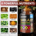 Shilajit, Ashwagandha Capsules & Sea Moss Capsules Black Seed Oil Capsules Ashwagandha, Turmeric - Shilajit for Woman Men Immune Support Rhodiola Rosea, Shilajit 60 Capsules & Sea Moss 60 Capsules Set 4
