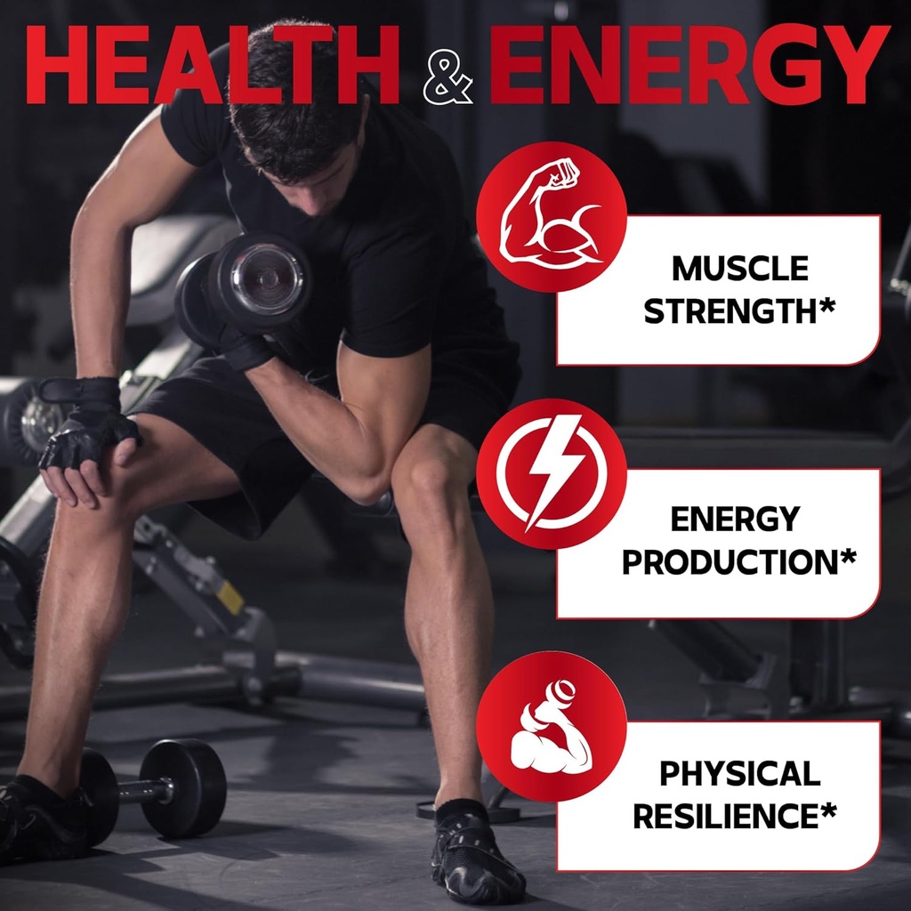 7 in-1 Ultra Test Support with Tribulus Terrestris Horny Goat Weed L-Arginine Maca Root Tongkat Ali Beet Root - Energy Workout Muscle Strength Support 120 Capsules 5