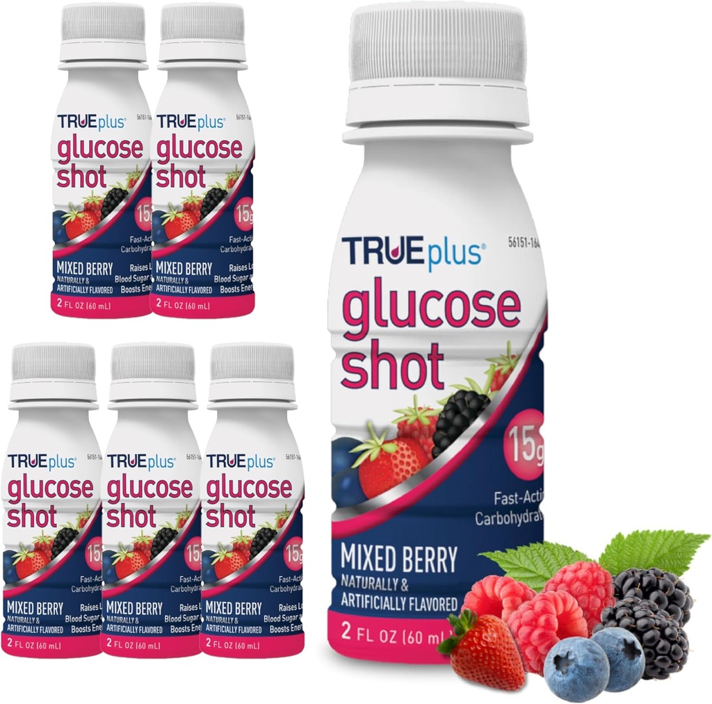 TRUEplus® Glucose Shots 6 bottles - Mixed Berry 2
