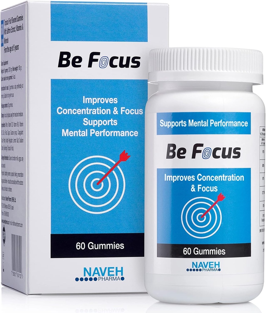 NAVEH PHARMA Be Focus | Focus Supplement | Natural Brain Booster for Kids & Adults | 30mg Saffron Supplements | Nootropic | Help with Memory & Attention | 60 Vegan & Non GMO Gummies (Strawberry) 2
