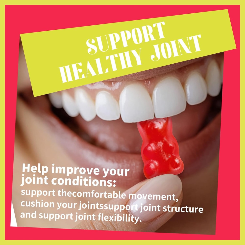 Pets Purest Glucosamine Chondroitin Gummies with MSM & Elderberry Extra Strength - Joint Support, Antioxidant Immune Support Supplement for Adults, Men & Women.(2 Pack) Strawberry 6