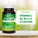 Basic Brands Aller-Vite - Natural Allergy Relief Tablets - Homeopathic Sinus & Nasal Support with Bioflavonoids, Vitamins A, B2, B5, C, E & Calcium - 100 Vegan Tablets - 2-Pack 5