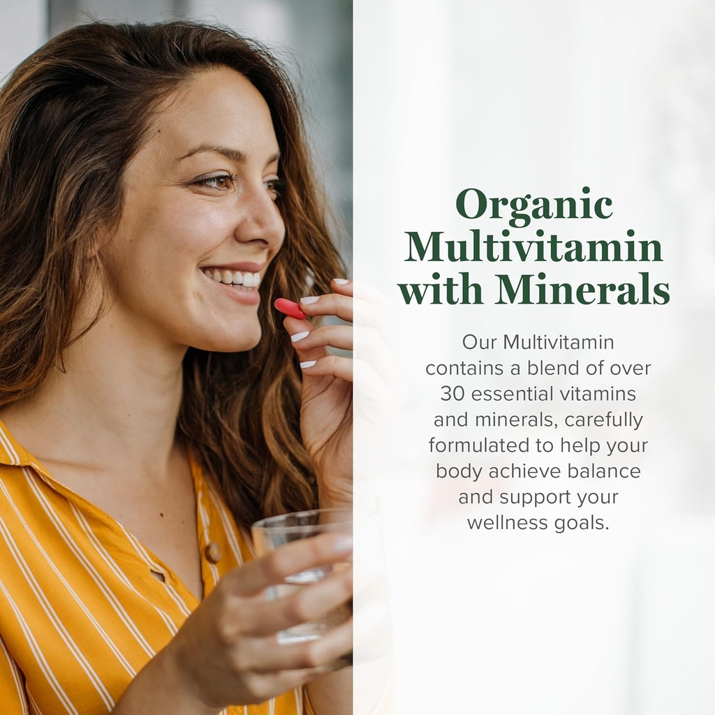 Global Healing Center - USDA Organic Multivitamin for Women & Men - Vitamins Include A, C, D, & More for Your Overall Health & Wellness Needs - Complete Daily Multi Vitamin Nourishment (120 Capsules) 3