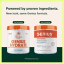 The Genius Brand Genius Hydrate - Electrolyte Supplement for Daily Hydration - Coconut Water - Sugar-Free - 8 Essential Minerals & Nutrients - Non-GMO - Blue Raspberry - 50 Servings 4