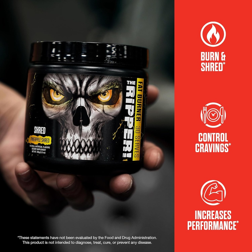 JNX SPORTS The Ripper! Shredding Thermogenic Fat Burner - Dark Grape 30 Servings | Advanced Fast Acting Thermogenic Pre-Workout, Appetite Suppressant for Men & Women 6