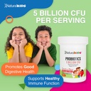 Probiotics for Kids Digestive Health, Immune Support & Kids Gut Health Supplements with 5 Billion CFU for Children Age 3 Up - Strawberry Flavor 60 Chewable Probiotic Tablets 5