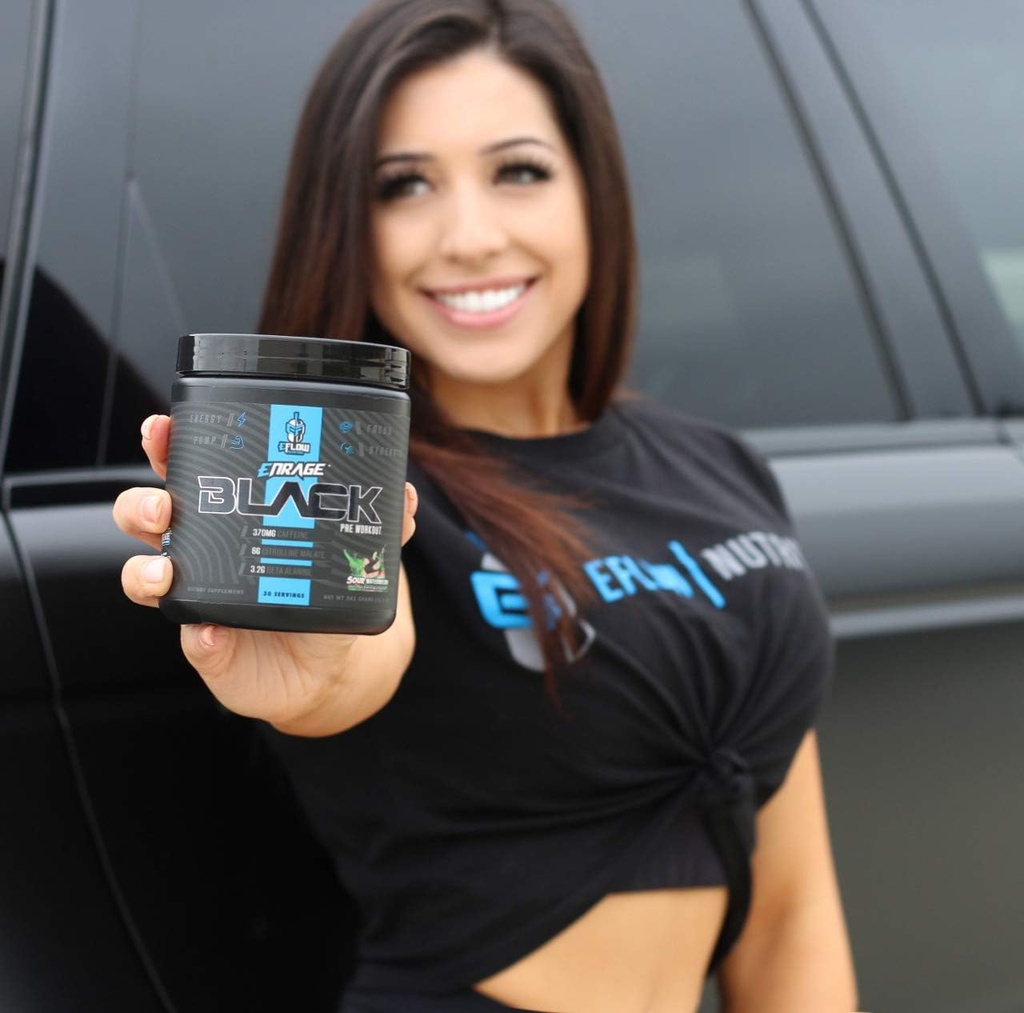 eFlow Nutrition Enrage Black High Stimulant Pre Workout Supplement - Preworkout Powder to Boost Energy, Pumps and Strength - 4 Flavors (30 Servings) (Sour Watermelon) 5