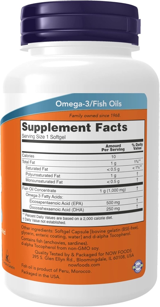 NOW Supplements, Ultra Omega-3 Molecularly Distilled and Enteric Coated, 90 Softgels (Pack of 2) 3