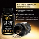 Cocó March N.M.D Selenium - Essential Mineral for Thyroid Health -200 mcg- 3 Month Supply -Gluten Free, Soy Free, Dairy Free, GMO Free, Vegan - 60 Capsules 3