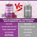 2 Packs 2000mg Glucosamine Chondroitin Gummies, Extra Strength Glucosamine with Chondroitin MSM & Turmeric, Joint Support Supplement, Antioxidant Immune Support - 120 Gummies 6