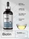 Horbäach Biotin Liquid Drops 10000mcg | 4 fl oz | Berry Flavor | Vegetarian, Non-GMO & Gluten Free Supplement 5