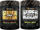 ALPHA LION Superhuman Pre Workout Powder & Post Workout Recovery Bundle, Sustained Energy & Focus + Lean Muscle Growth, Strength & Volume (Muscle Melon & Muscle Marg) 2