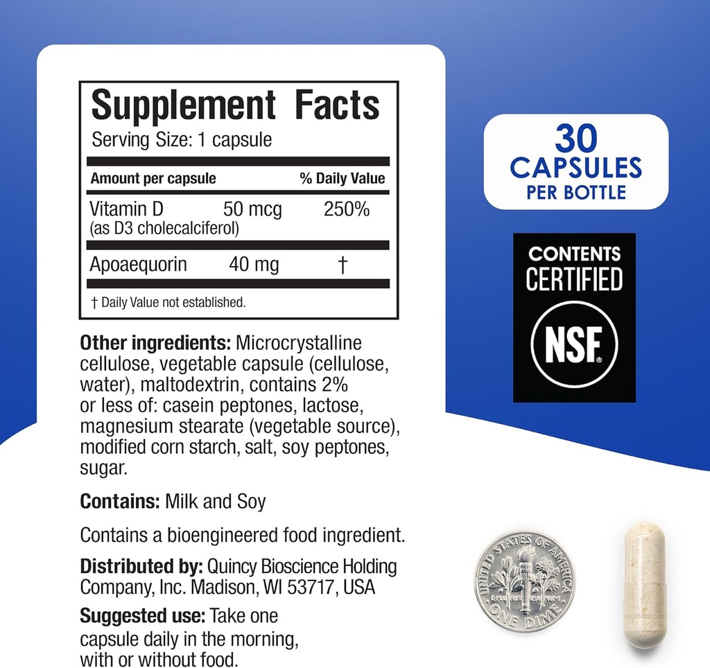 Prevagen Professional Formula - 30 Capsules (1 Month Supply) | Formulated for Your Brain | 40mg of Apoaequorin Plus Vitamin D3 3