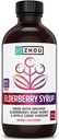 Zhou Nutrition Elder-Mune+ Syrup - Organic Black Elderbery Syrup for Adults, Immune Support Elixir with Apple Cider Vinegar, Echinacea Tincture, Natural Wellness - 8 Fl Oz Glass Bottle 2