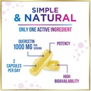 Quercetin Supplement 1000mg - Natural, Plant-Based Support for Immune, Cellular, Respiratory & Seasonal Changes - Extra Strength Quercetin Dihydrate from Sophora Japonica - 120 Veggie Capsules 6